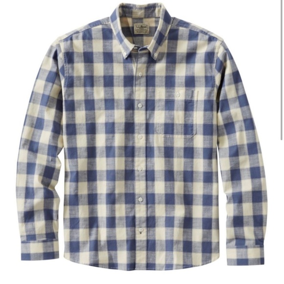 LL Bean Blue Button Down Chambray Shirt - Picture 2 of 6